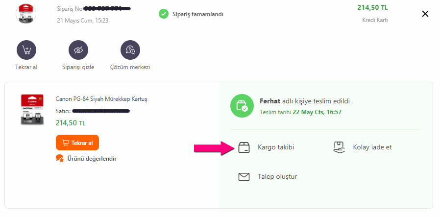 Hepsiburada Kargo Takip